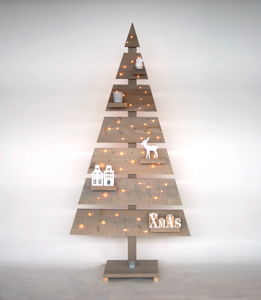 Kersttrend kerstboom van (steiger)hout Nieuws Startpagina voor