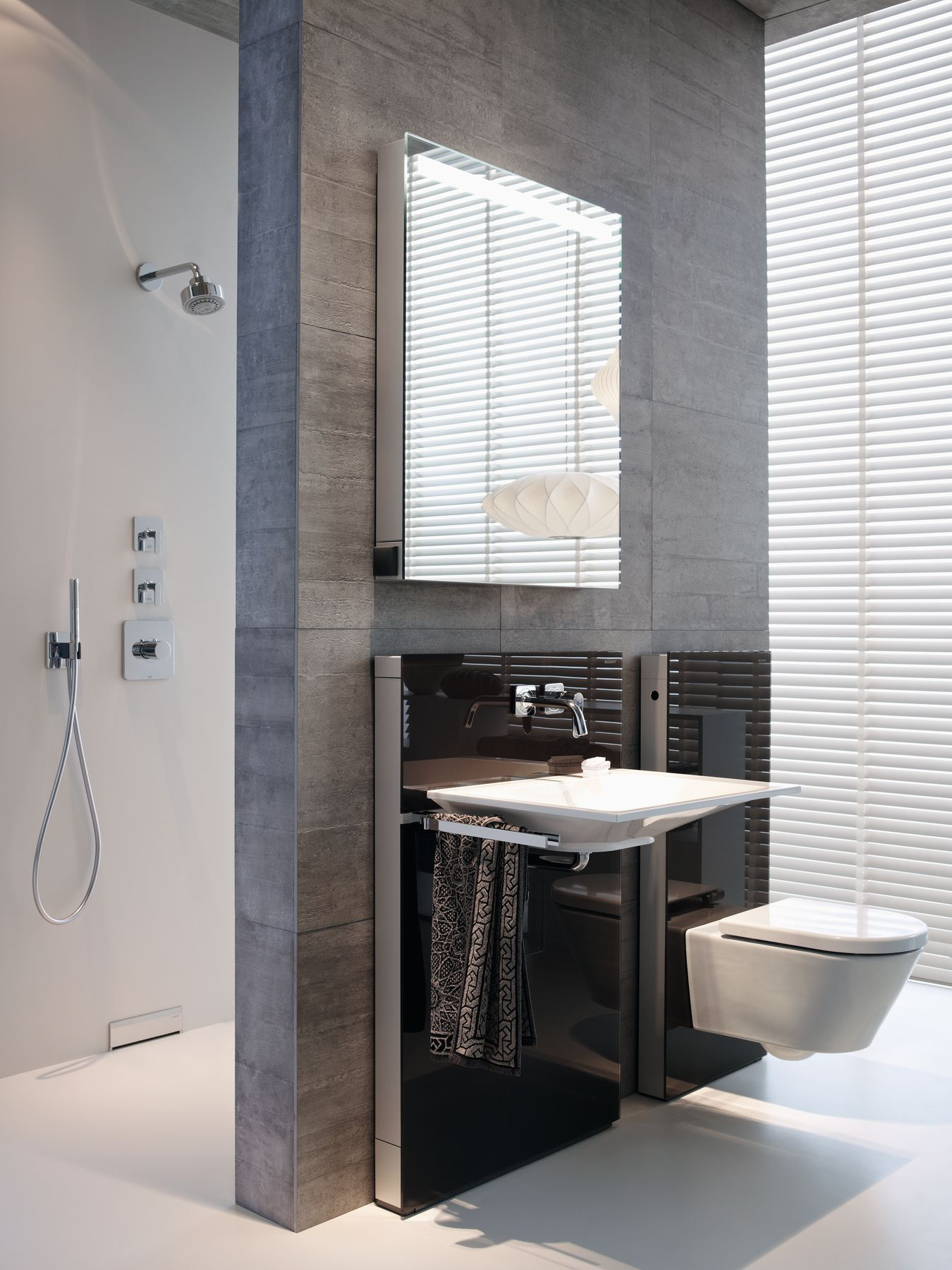 Beperkt koppeling avond Stijlvolle badkamer met designmodule voor wastafel & toilet - UW-badkamer.nl